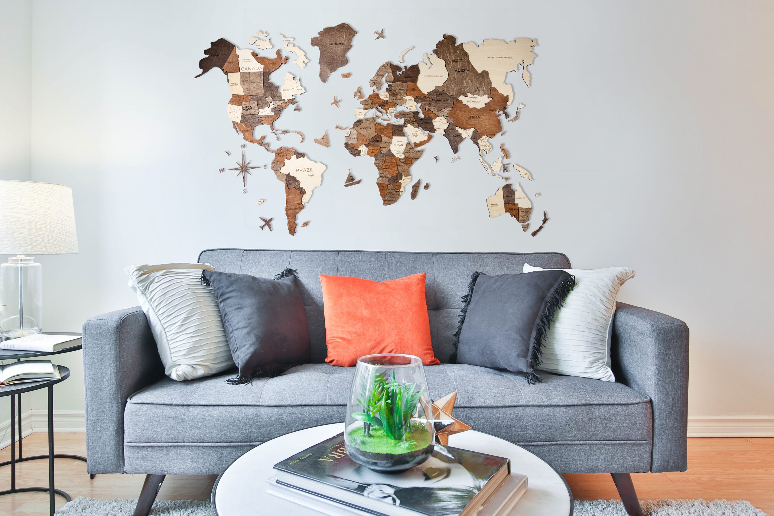 Carte du monde en bois 3D Terra XL (200x120cm) » Enjoy The Wood ▷ Cartes en  bois artisanales